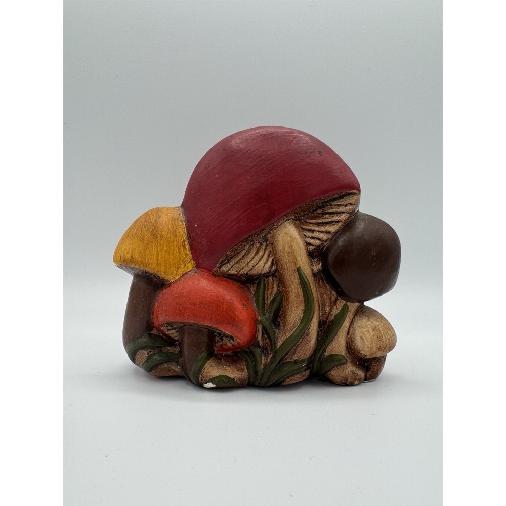 Vintage Retro 70s 80s Ceramic‎ Hand Painted Mushroom Napkin Or Letter Holder